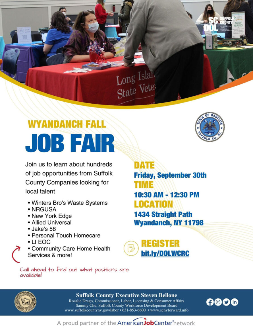 Wyandanch Fall Job Fair flyer